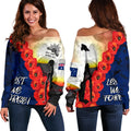 Anzac Lest We Forget Women's Off Shoulder Sweater - All Gave Some, Some Gave All - - Vibe Hoodie