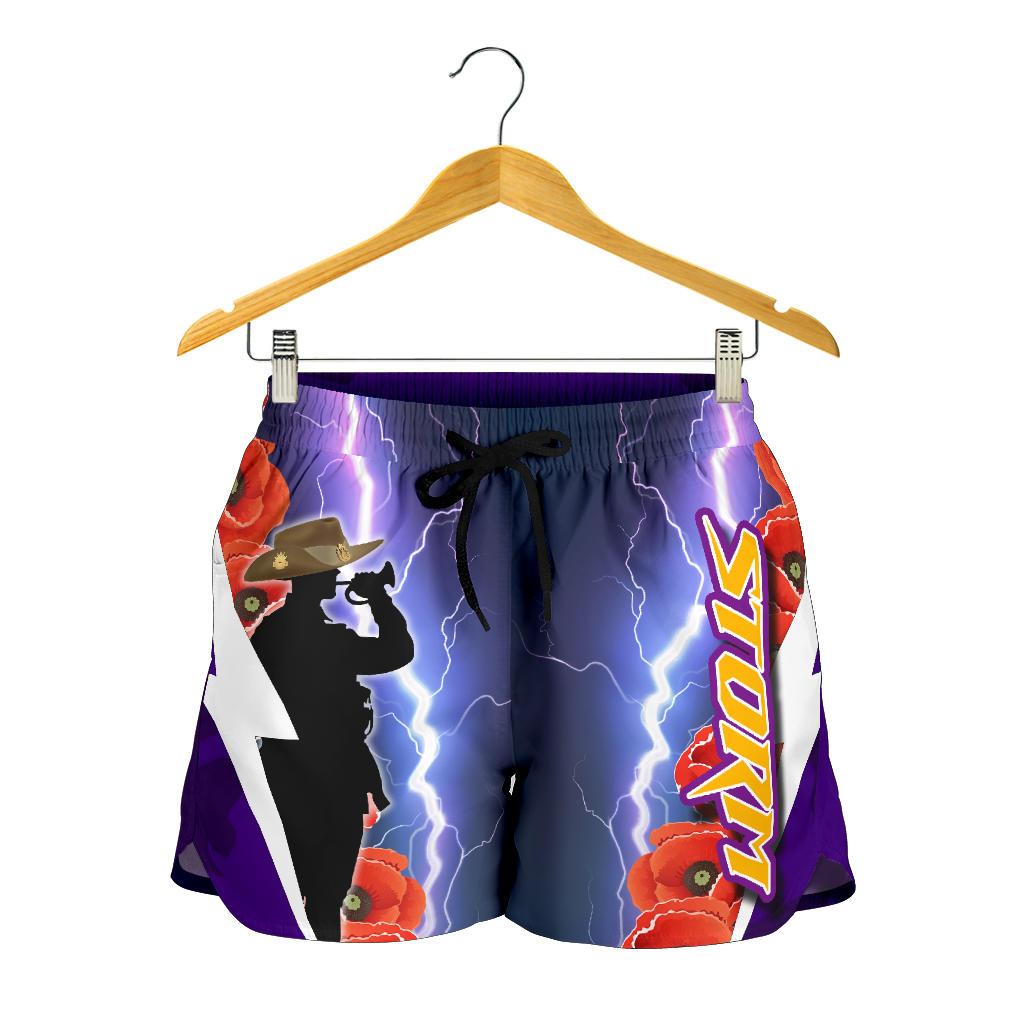 Melbourne All Over Print Women's Shorts Storm Anzacday - Vibe Hoodie