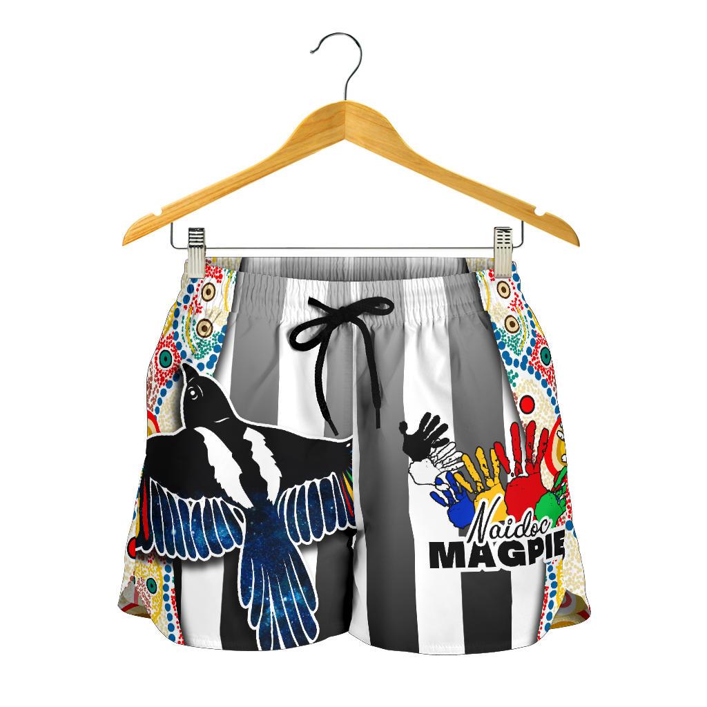 Magpies Naidoc Week All Over Print Women's Shorts Collingwood Modern Style - Vibe Hoodie