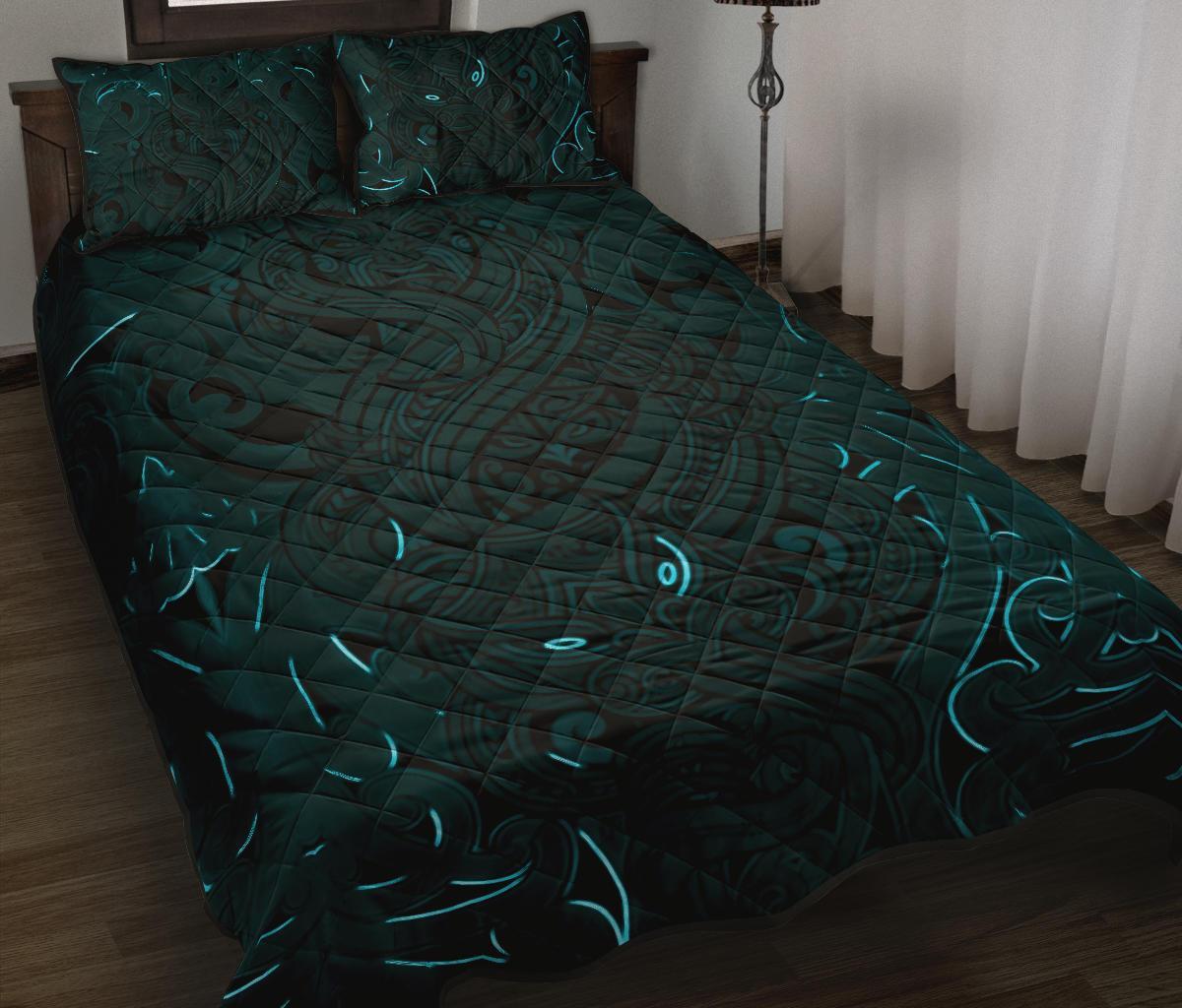 new-zealand-quilt-bed-set-maori-gods-quilt-and-pillow-cover-tumatauenga-god-of-war-blue