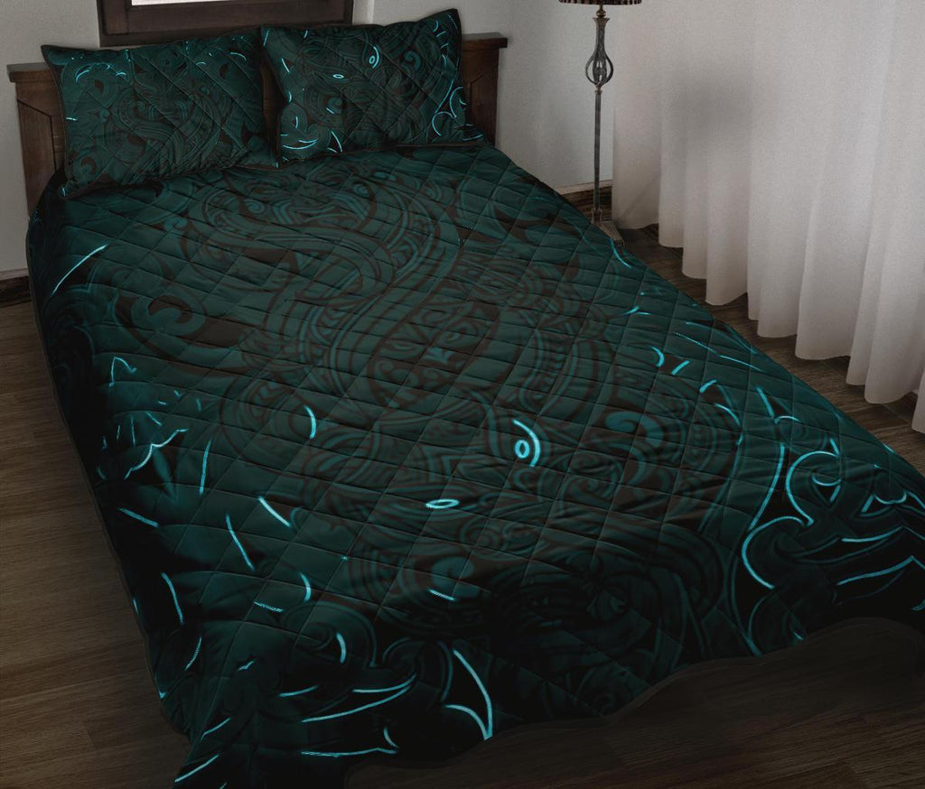 new-zealand-quilt-bed-set-maori-gods-quilt-and-pillow-cover-tumatauenga-god-of-war-blue