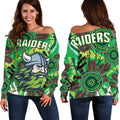 Canberra Women's Off Shoulder Sweater Raiders Indigenous 2 - Vibe Hoodie