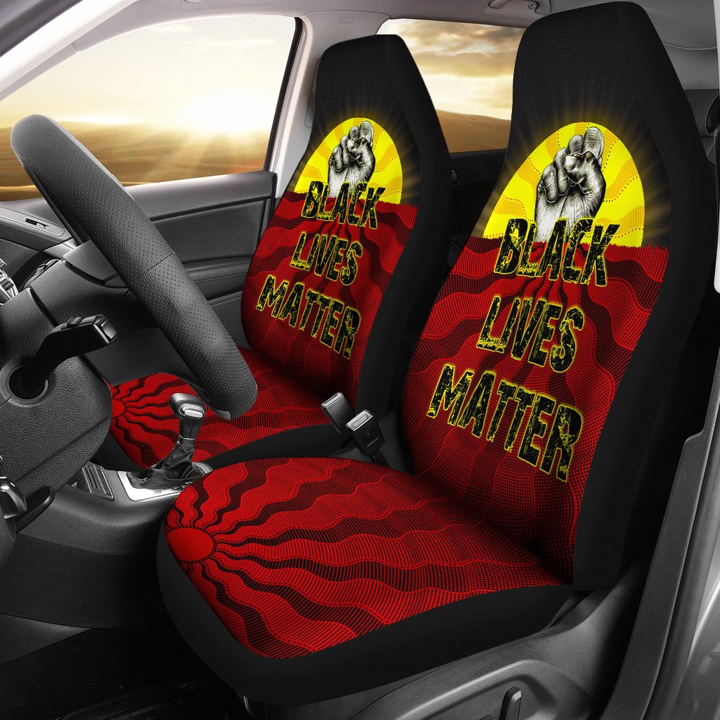 car-seat-covers-aboriginal-black-lives-matter-sun-dot-painting
