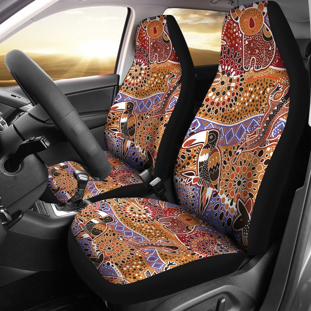 aboriginal-art-seat-covers-toucan-lizard-koala