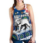 Bulldogs Anzac Day Women Racerback Tank Mix Indigenous - Vibe Hoodie