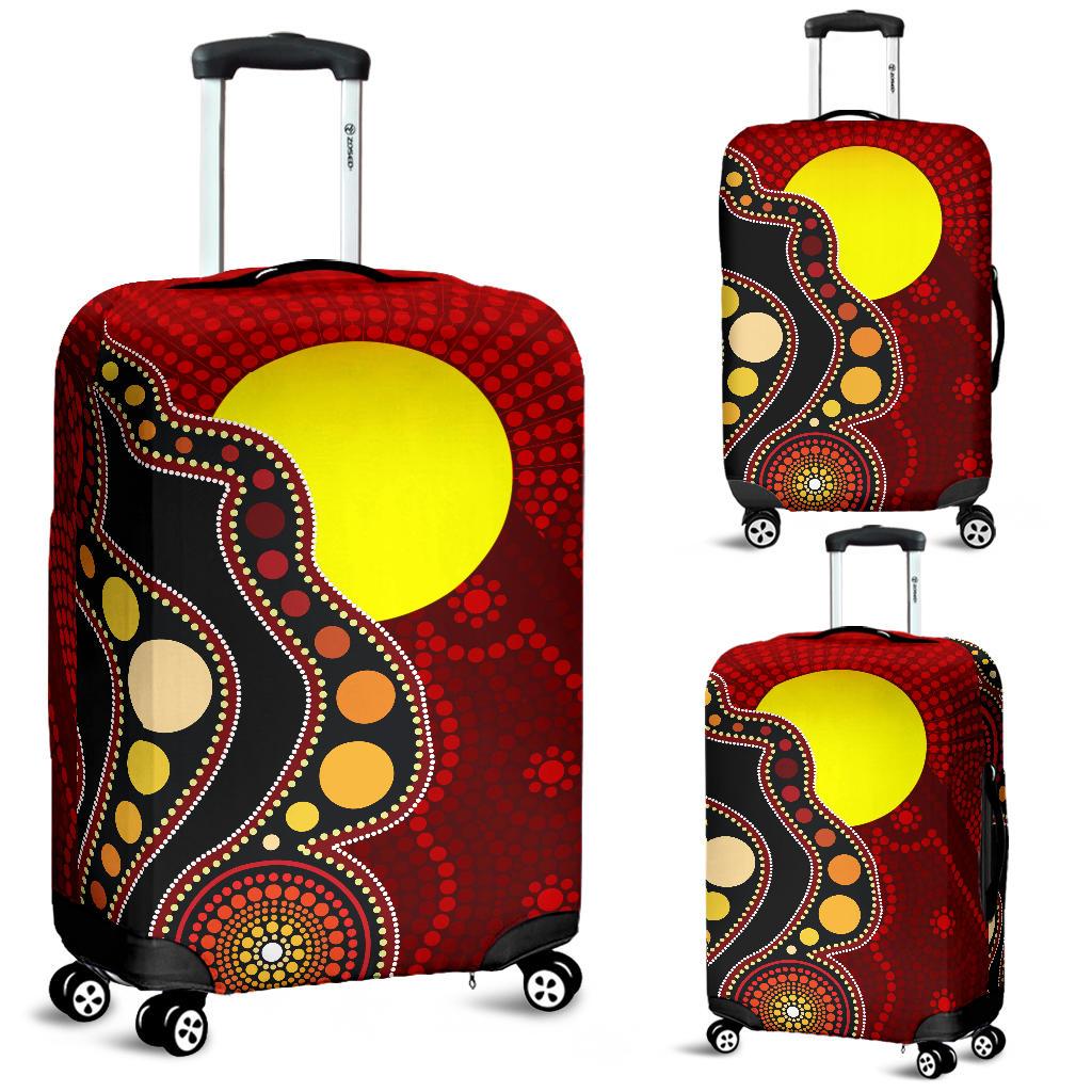 aboriginal-luggage-cover-australia-aboriginal-lives-matter-flag-circle-dot-painting-art-suitcase-cover