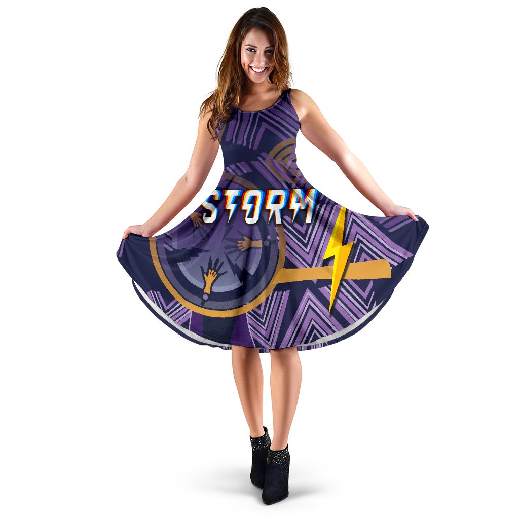 Storm Women's Dress Simple Indigenous - Purple - Vibe Hoodie