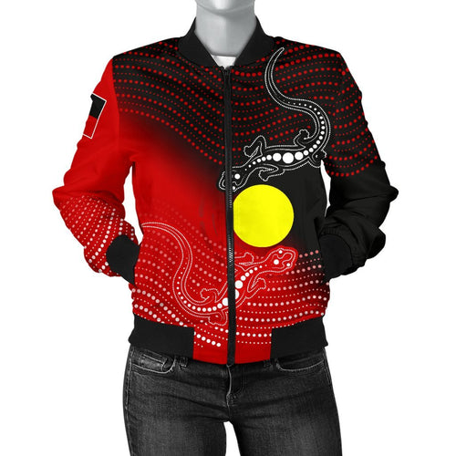 aboriginal-womens-bomber-jacket-two-indigenous-lizard