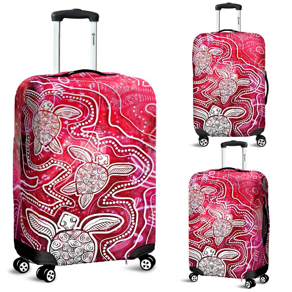 aboriginal-luggage-covers-sea-turtle-with-indigenous-patterns-pink