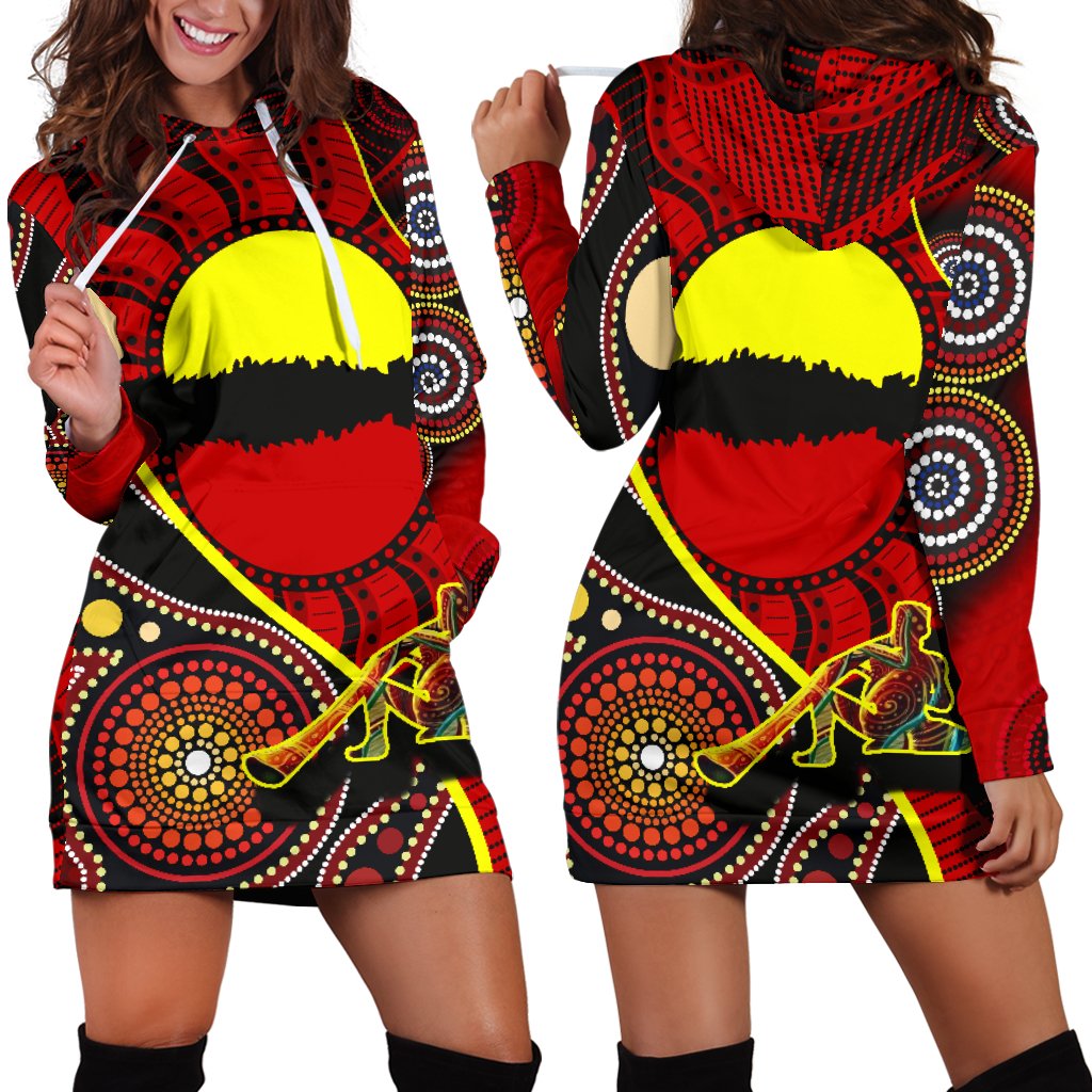 hoodie-dress-australia-aboriginal-dots-with-didgeridoo