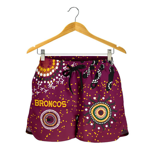 Brisbane Broncos Women Shorts Indigenous Country Style - Vibe Hoodie