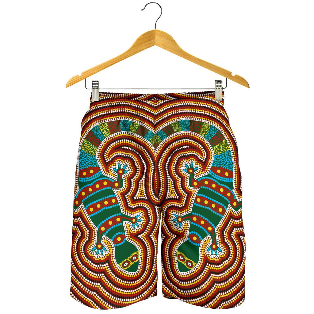 aboriginal-mens-shorts-lizard-dot-painting-patterns