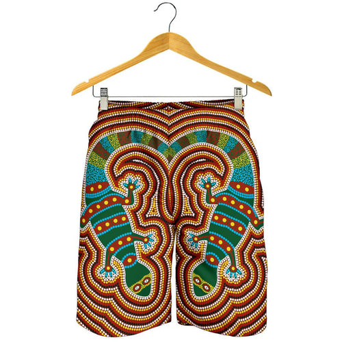 aboriginal-mens-shorts-lizard-dot-painting-patterns