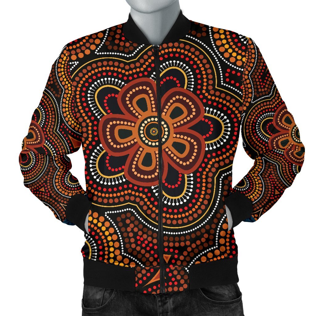 aboriginal-mens-bomber-jacket-aboriginal-dot-painting-flowers-style-ver02