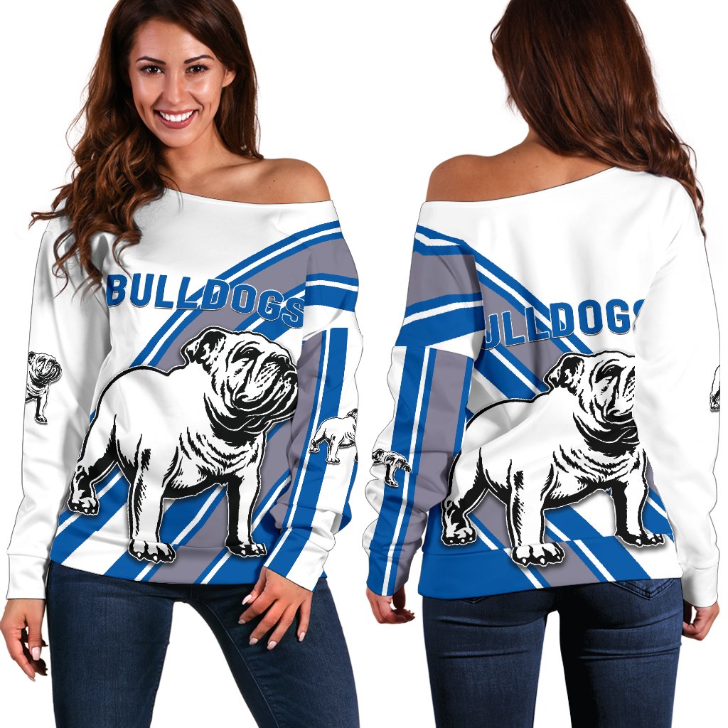 Canterbury-Bankstown Bulldogs Women's Off Shoulder Sweater Simple Style - Vibe Hoodie
