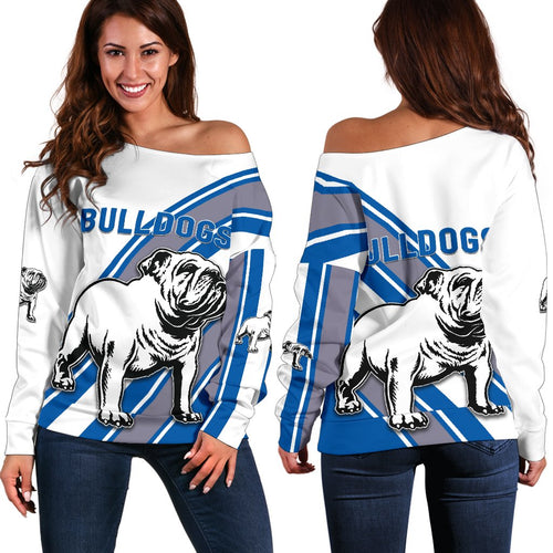 Canterbury-Bankstown Bulldogs Women's Off Shoulder Sweater Simple Style - Vibe Hoodie