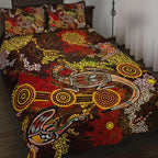 aboriginal-quilt-bed-set-kangaroo-and-lizard-dot-painting-art