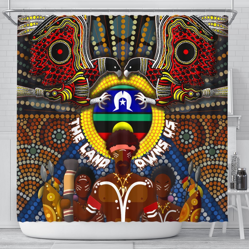 the-land-owns-us-shower-curtain