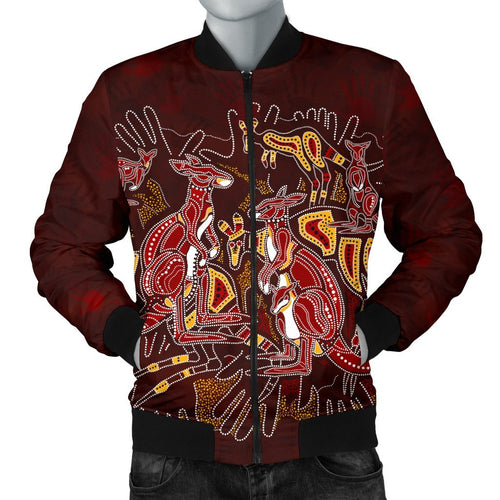 aboriginal-mens-bomber-jacket-kangaroo-family-with-hand-art