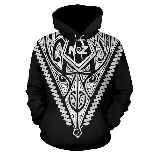 born-new-zealand-hoodie-polynesian-tattoo-white