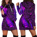 aotearoa-maori-women-hoodie-dress-silver-fern-koru-vibes-purple