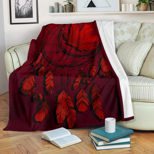 canada-maple-leaf-dreamcatcher-premium-blanket