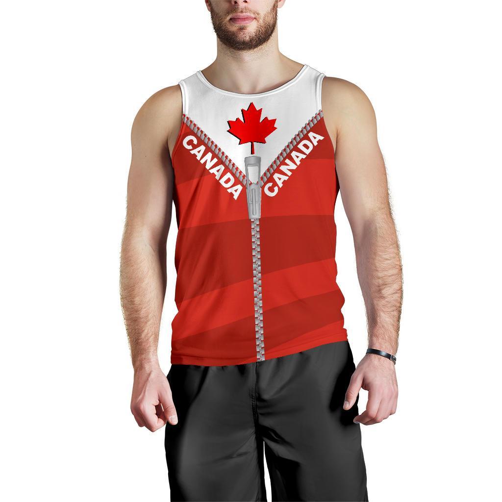 canada-men-tank-top-with-straight-zipper-style-red