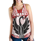 Sydney Women Racerback Tank Indigenous Swans - Vibe Hoodie