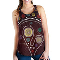 Racerback Tank - Aboriginal Dot Painting Top Tank Tree - Women - Vibe Hoodie