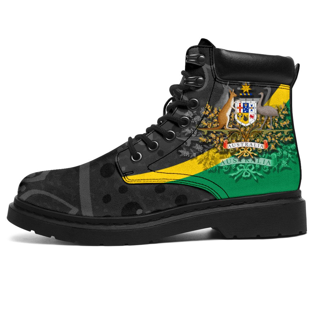 aboriginal-all-season-boots-australian-coat-of-arms-aussie-spirit-green