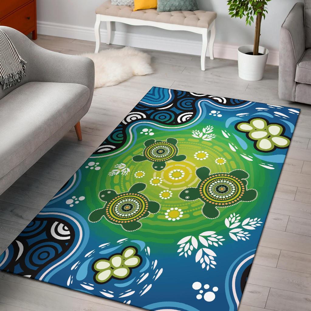 aboriginal-area-rug-indigenous-green-turtle