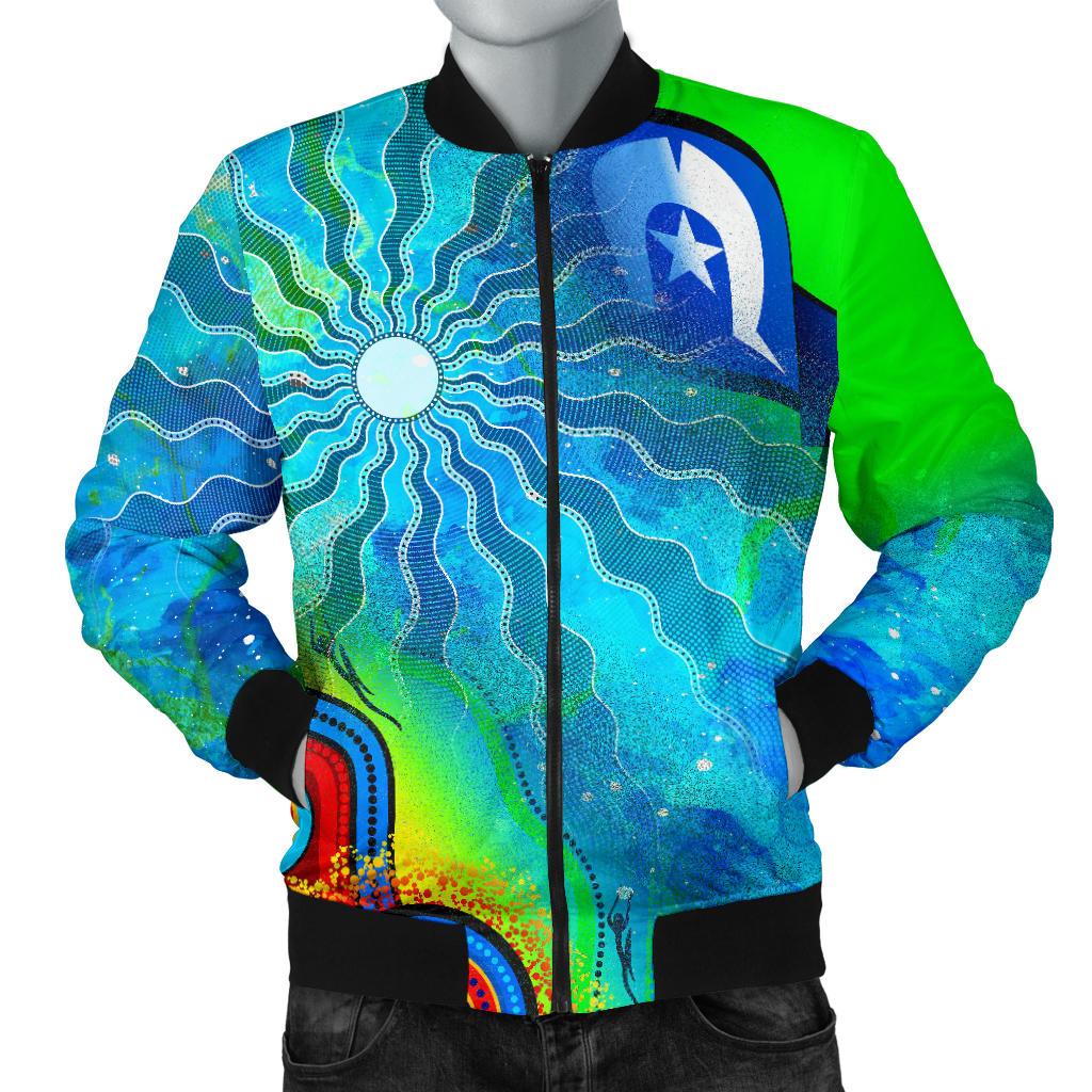 mens-bomber-jacket-torres-strait-islanders-flag-with-aboriginal-patterns-jacket