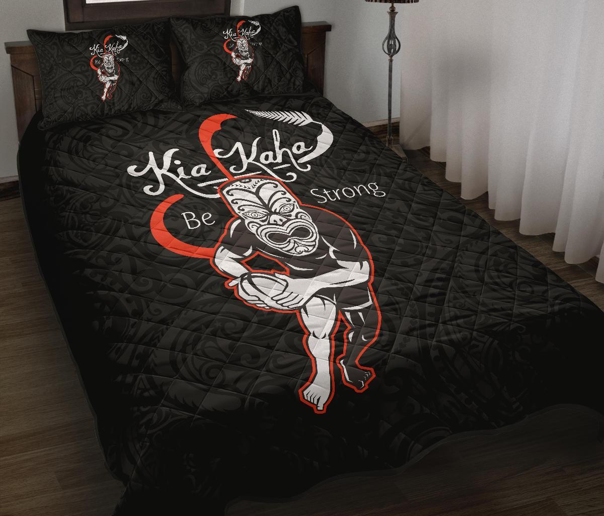 rugby-kia-kaha-be-strong-quilt-bed-set-black-version-2