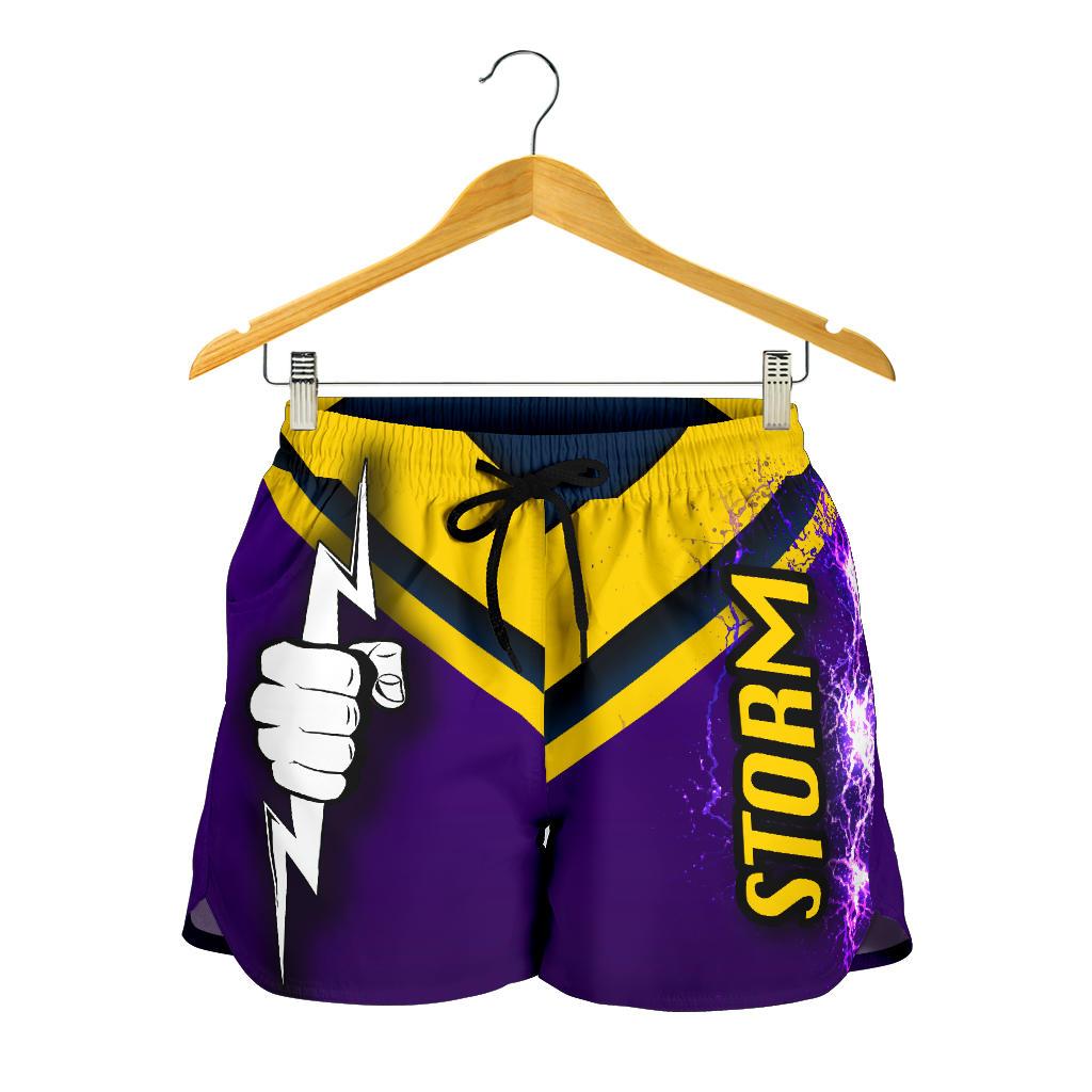 Melbourne All Over Print Women's Shorts Thunder - Vibe Hoodie