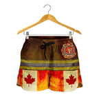 Canada Women'S Short - Canadian Firefighter 3D - Vibe Hoodie