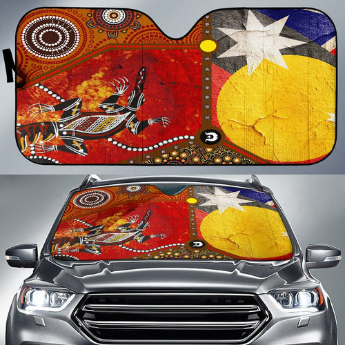 auto-sun-shades-aboriginal-dot-painting-flags-crocodile