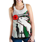 (Custom Personalised) Rabbitohs Women's Racerback Tank Indigenous Anzac Day - Vibe Hoodie