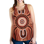 Aboriginal Women's Racerback Tank - Indigenous Art Patterns Ver02 - Vibe Hoodie