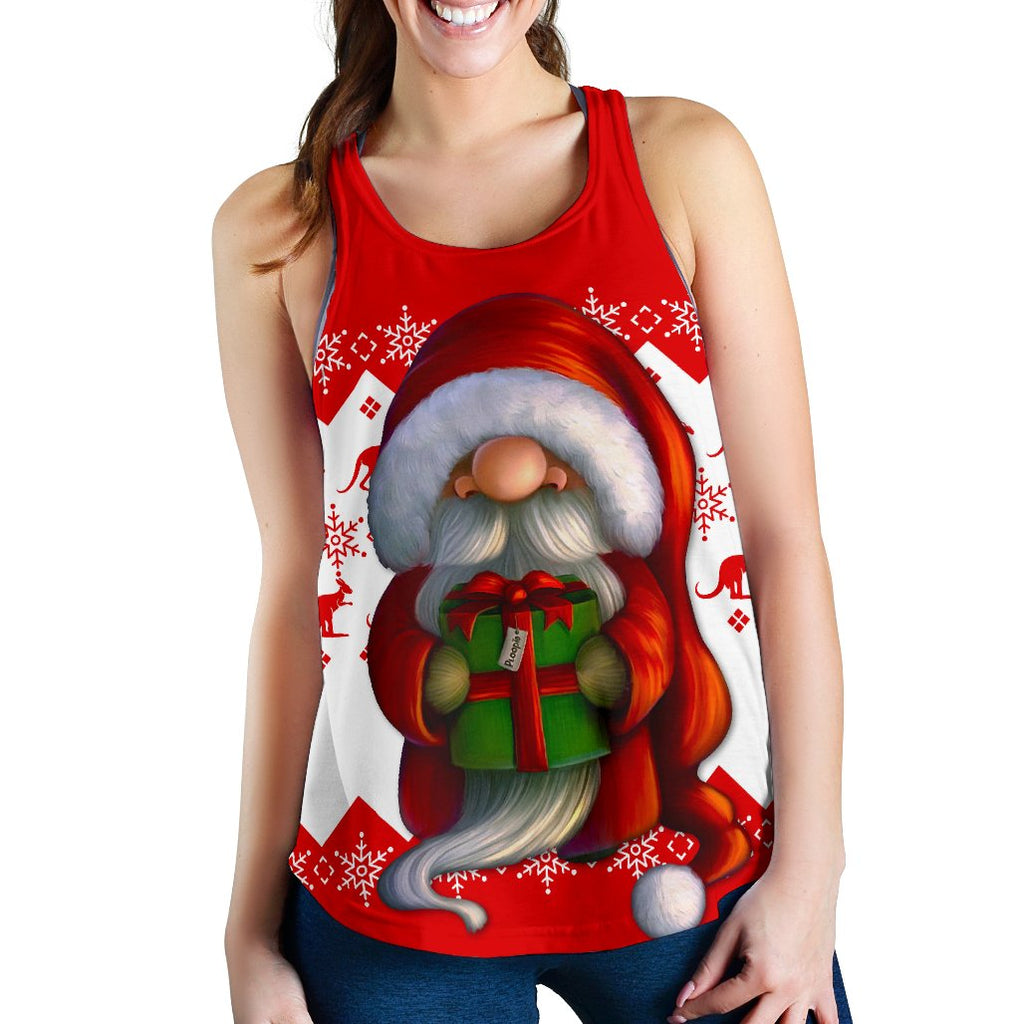 Christmas Racerback Tank - Christmas Gnome Tank Top - Women - Vibe Hoodie