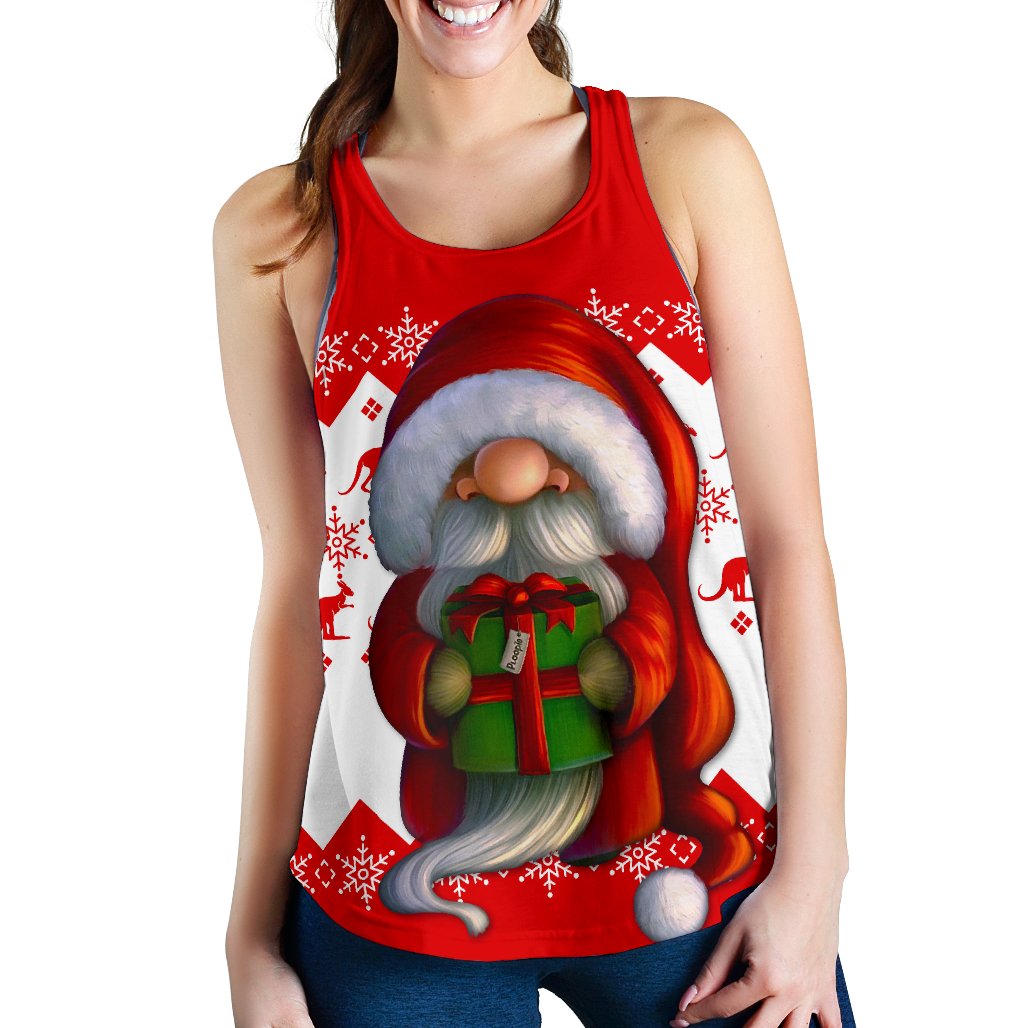 Christmas Racerback Tank - Christmas Gnome Tank Top - Women - Vibe Hoodie