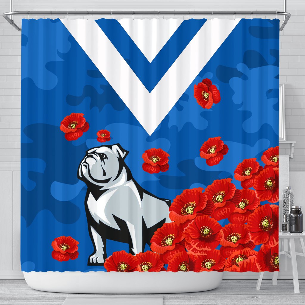 bulldogs-shower-curtain-poppy-flowers