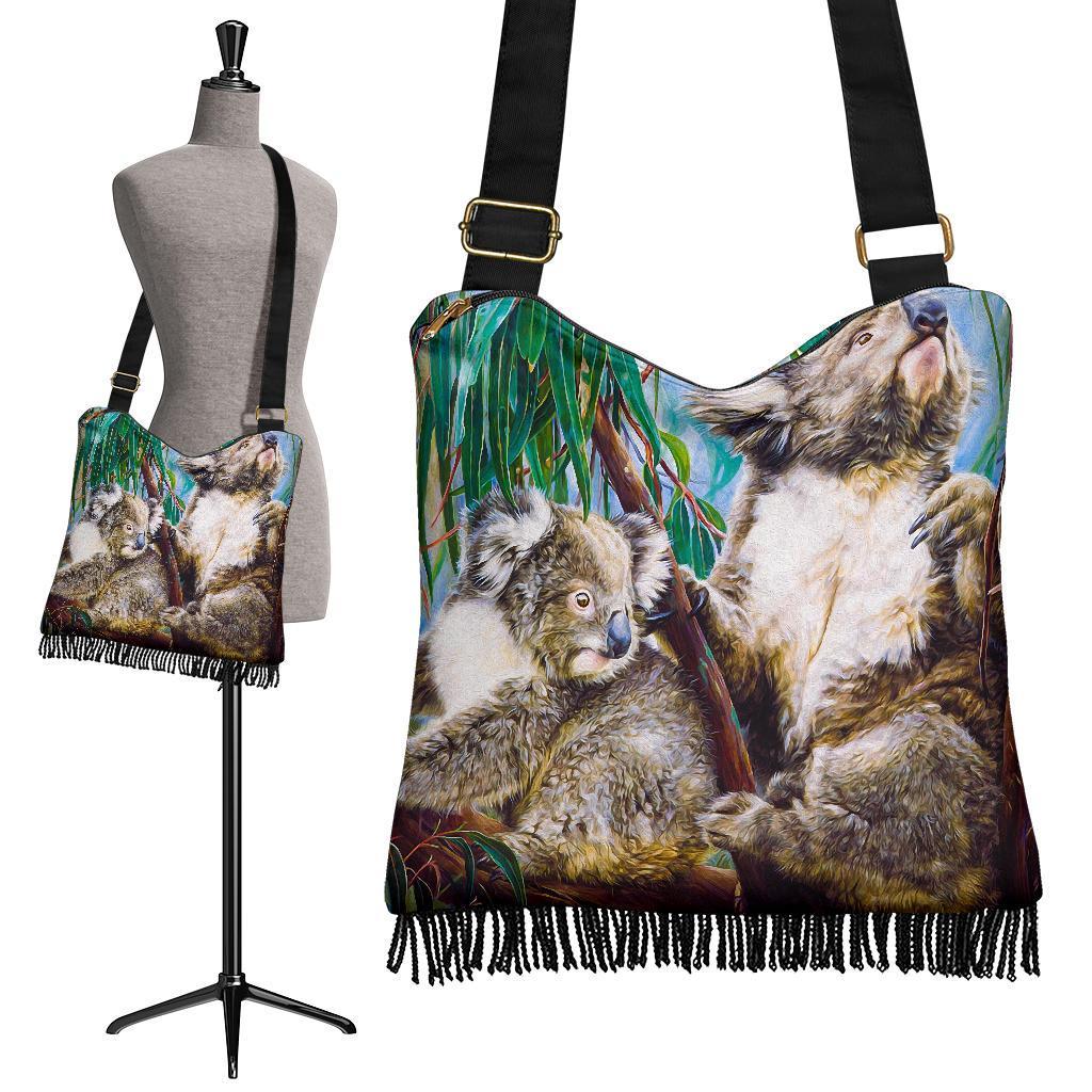 aboriginal-boho-bags-koala-and-joey-rug-3d-art