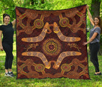 aboriginal-premium-quilt-kangaroo-boomerang-and-snake-dot-painting