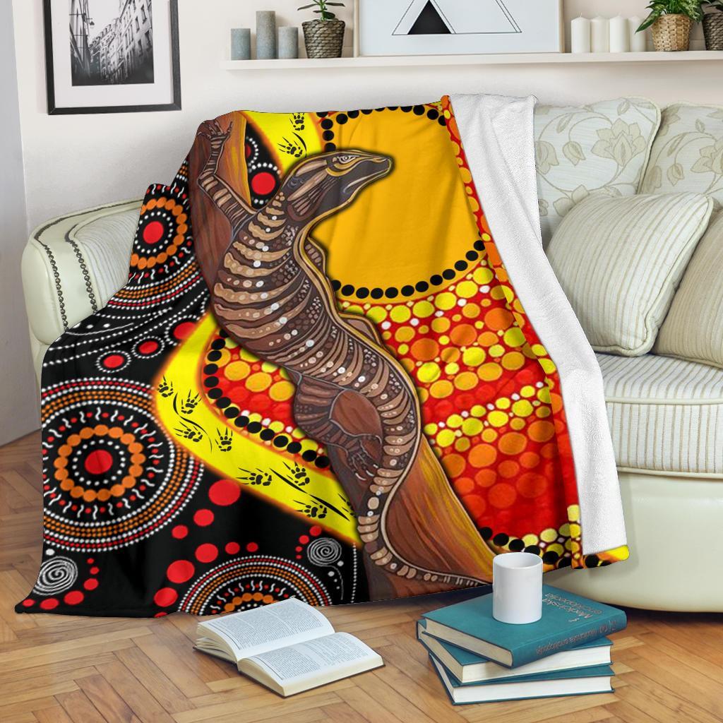 premium-blanket-australian-aboriginal-dot-painting-sun-and-lizard