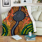 1st-australia-premium-blanket-aboriginal-two-lizards-dot-painting-circle