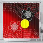 aboriginal-shower-curtain-indigenous-circle-dot-painting-style