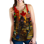 Canada Women'S Racerback Tank - Canadian Firefighter 3D - Vibe Hoodie