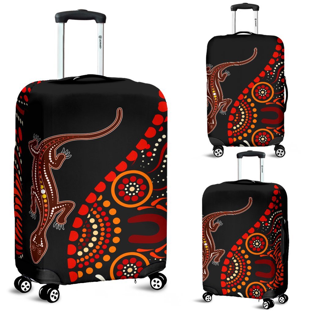 aboriginal-luggage-covers-aboriginal-lizard-with-dot-painting-patterns