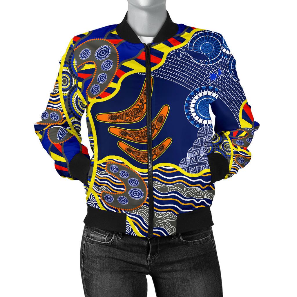 aboriginal-womens-bomber-jacket-australian-boomerang-dot-painting-art
