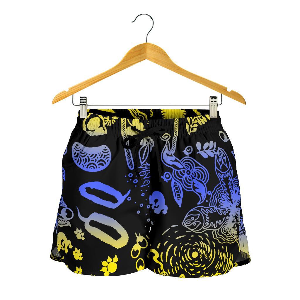 Aboriginal Shorts, Golden Wattle Indigenous Sea Women - Vibe Hoodie